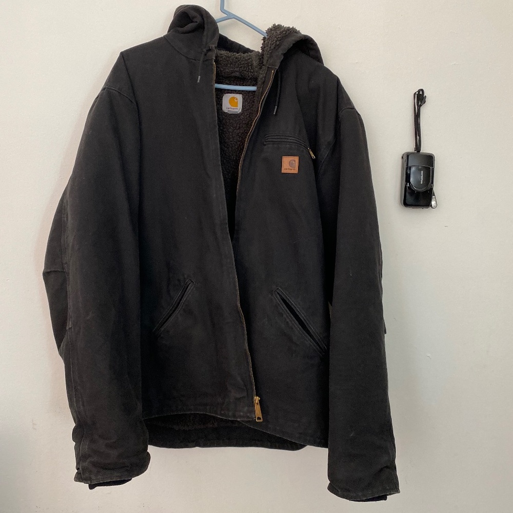 Carhartt 2xl tall black hoodie jacket